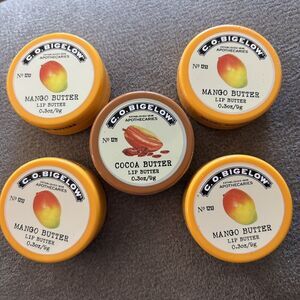 C O Bigelow Mango/Cocoa Butter Lip Balm (5 Lot Mixed) Soothing Calming RETIRED